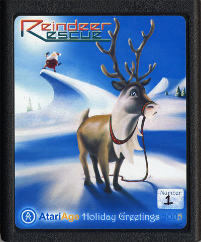 2005 AtariAge Holiday Cart: Reindeer Rescue (Atari 2600)