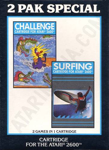 2 Pak Special - Challenge, Surfing (Atari 2600)