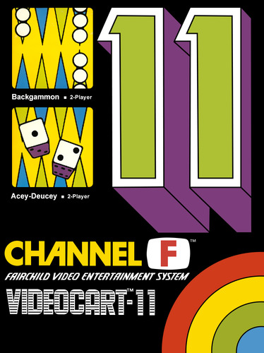 Videocart-11: Backgammon, Acey-Deucey (Channel F)