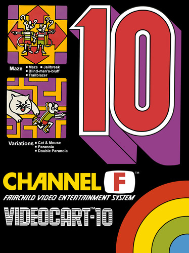 Videocart-10: Maze, Jailbreak, Blind-Man's-Bluff, Trailblazer (Channel F)